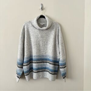 Northern Reflection-Fair Isle Cowl Neck Extra Soft Sweater